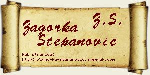 Zagorka Stepanović vizit kartica
